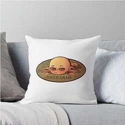 Solas Touch Grass Throw Pillow