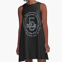 Five Solas of the Reformation A-Line Dress