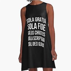 Five Solas Reformed Theology A-Line Dress