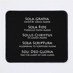 The Solas of the Christian Faith Mouse Pad