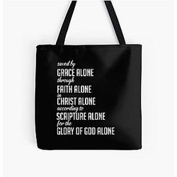 Five Solas All Over Print Tote Bag