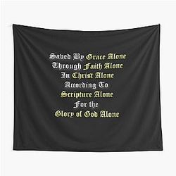 5 Reformed Christian Grace Alone, Faith in Christ, Christ, Scripture, Glory of God Alone Tapestry