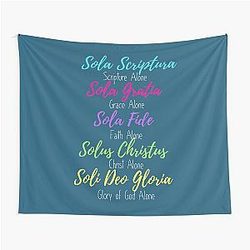 Five Solas Christian Reformers Soli Deo Gloria Jesus Tapestry