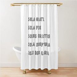 The Five Solas Shower Curtain