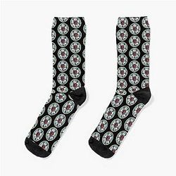 Martin Luther Rose Lutheran Symbol Distressed Chalk Socks