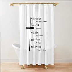 The Five Solas Shower Curtain