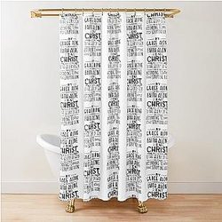 The 5 Solas Calvinism Reformed Theology Shower Curtain