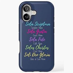 Five Solas Christian Reformed Soli Deo Gloria Jesus iPhone Case