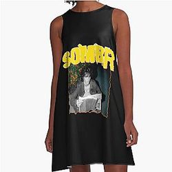 Vintage Grunge Style A-Line Dress