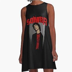 Vintage Grunge Sombr A-Line Dress