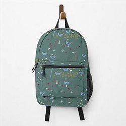 Motif oiseaux bleus fond sombre Backpack