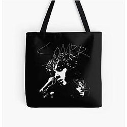 Classic Silhouette Style Somber All Over Print Tote Bag