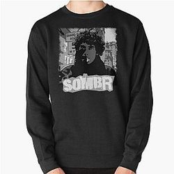 Vintage Crack Style Somber Pullover Sweatshirt