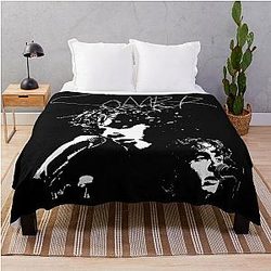 Classic Silhouette Style Somber Throw Blanket