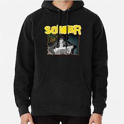 Vintage grunge style sombr pullover hoodie