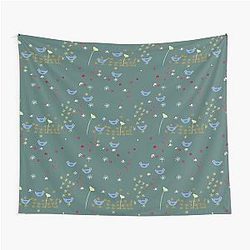 Motif oiseaux bleus (fond) Tapestry