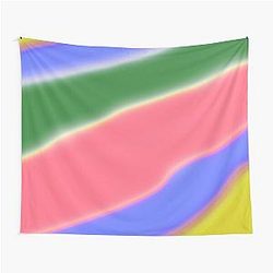 Colorful Rainbow Aura Gradient Ombre Abstract Tapestry