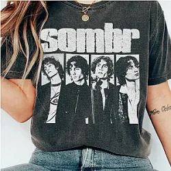 Sombr Washed T-Shirt - Black & White Portraits Design