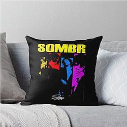 Somber Alternative Pop Throw Pillow