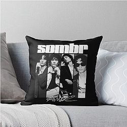 Somber 90s Throw Pillow
