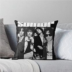 Somber Retro 90s Throw Pillow