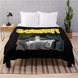 Grunge Style Somber Throw Blanket