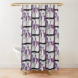 Somber Music Artist Shower Curtain