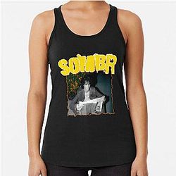 Grunge Style Sombr Racerback Tank Top
