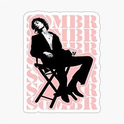Silhouette Sitting Sticker