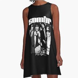Somber Retro A-Line Dress