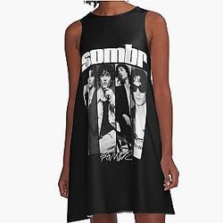 Somber Retro A-Line Dress