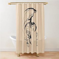 Soul Eater Inspired Anime Tee, Unique Vintage Unisex Heavy Cotton Shirt Gift for Fans Gothic Shower Curtain