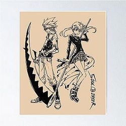 Soul Eater Inspired Anime Tee Gift for Fans Gothic Style Cotton Shirt