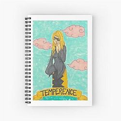 Soul Eater Tarot Temperance Spiral Notebook