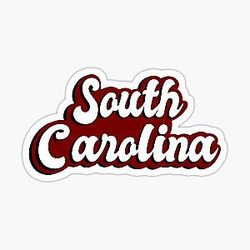 South Carolina Garnet Name Sticker