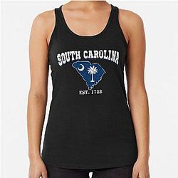 South Carolina established 1788 Racerback Tank Top