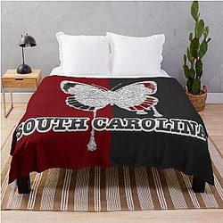 South Carolina Butterfly Throw Blanket