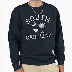 South Carolina Palmetto Tree State Map Vintage Sweatshirt
