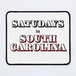 Saturdays in South Carolina Text Mouse Pad