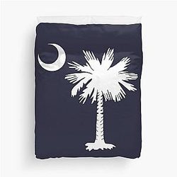 South Carolina Palmetto Crescent Duvet Cover