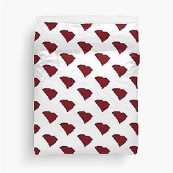 South Carolina Garnet Duvet Cover