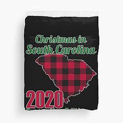 2020 South Carolina Quarantine Christmas Matching Pajama Duvet Cover