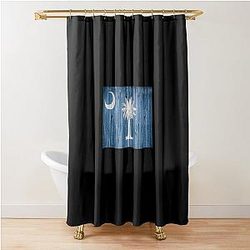 South Carolina Flag Barn Wall Print Shirts Gift Shower Curtain