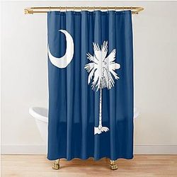 South Carolina Palmetto Tree Crescent Moon Shower Curtain