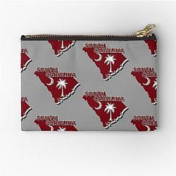 South Carolina Black Zipper Pouch