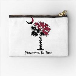 Palmetto Moon Split Color Tee Forever to Thee South Carolina Pride Zipper Pouch