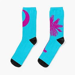 The Pink Palmetto Socks Design based on State Flag of South Carolina