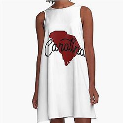 South Carolina - Garnet Black A-Line Dress