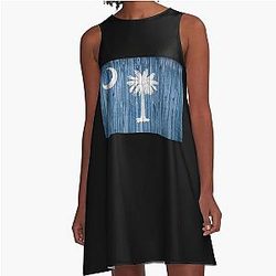 South Carolina Flag Barn Wall Print Shirts Gifts A Line Dress