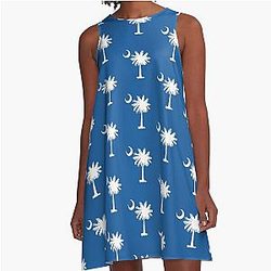 South Carolina Palmetto Crescent SC A-Line Dress